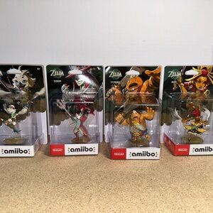 The Legend of Zelda Tears of the Kingdom amiibo Lot - Tulin, Yunobo, Sidon, Riju